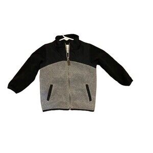 Boy's 2T Jacket Carter's Zip-up Fleece w/ pockets Gray/Black